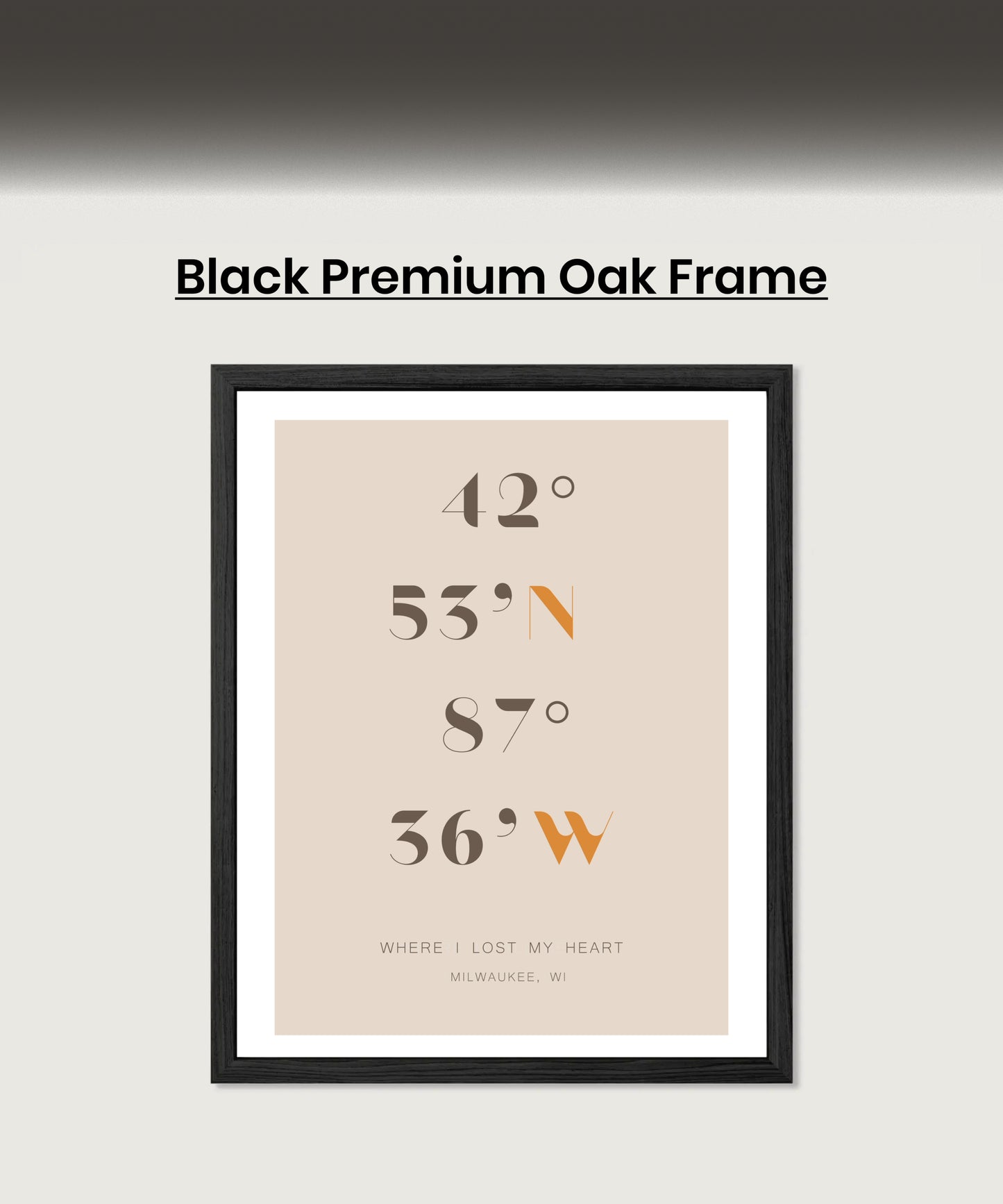 Personalized Coordinates Map Print for Anniversary Gift, Long Distance Relationships, Valentines Day, Romantic Gift for Him or Her