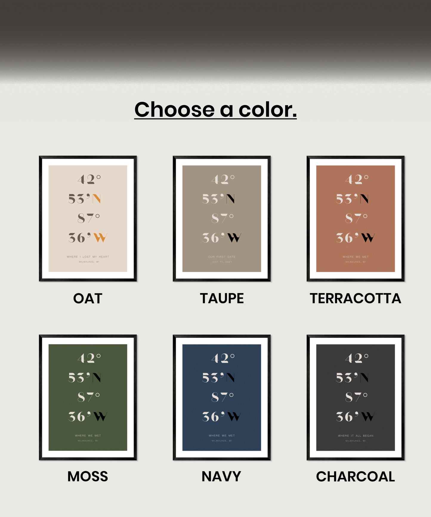 Personalized Coordinates Map Print for Anniversary Gift, Long Distance Relationships, Valentines Day, Romantic Gift for Him or Her