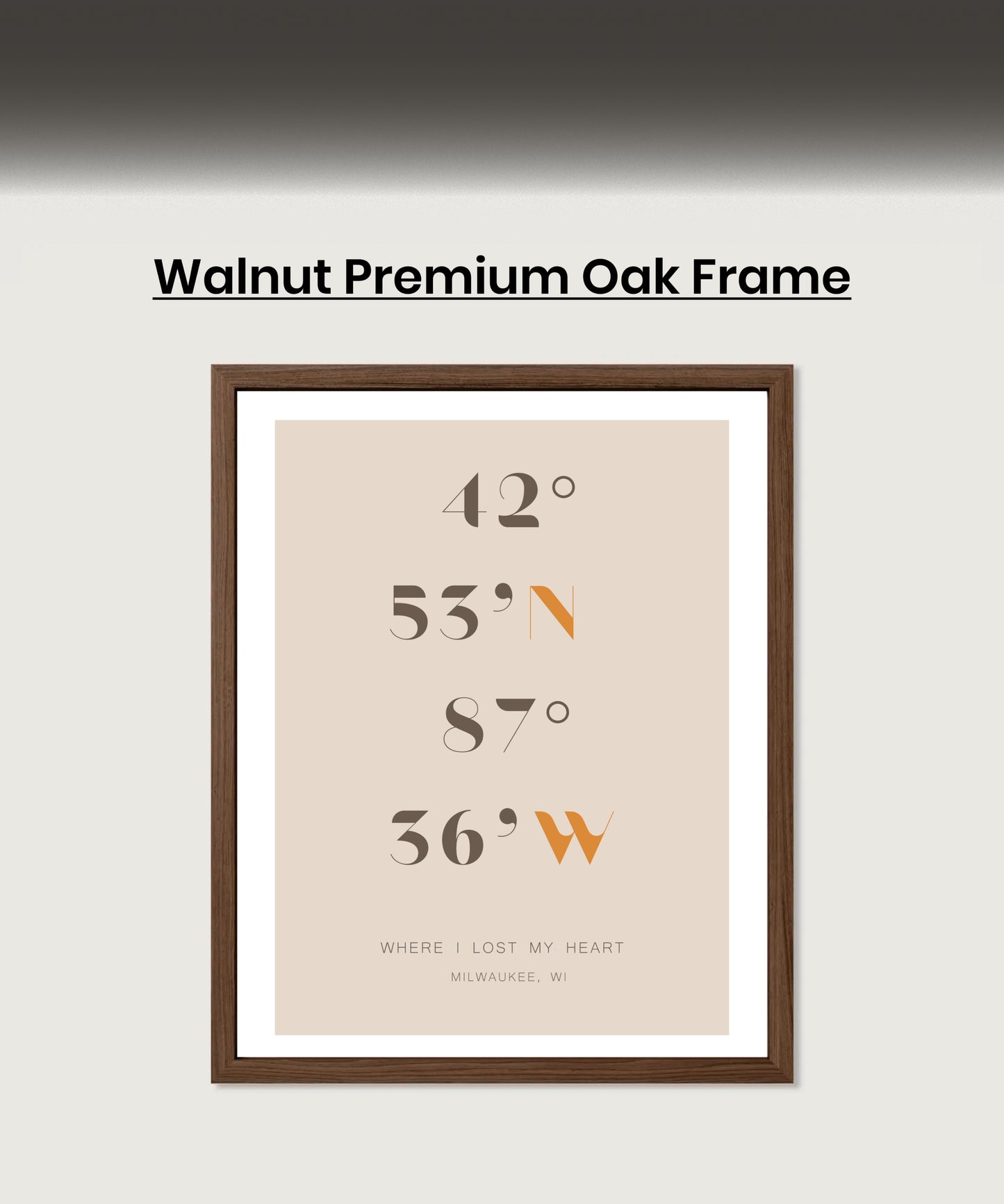 Personalized Coordinates Map Print for Anniversary Gift, Long Distance Relationships, Valentines Day, Romantic Gift for Him or Her